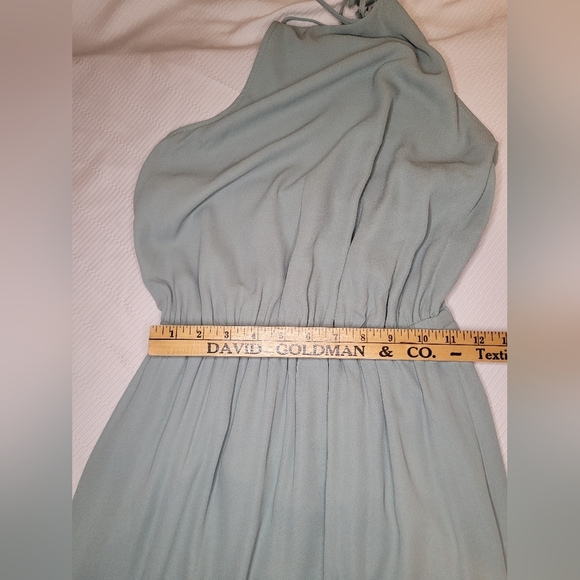 Show Me Your Mumu Sage Green Heather Halter Dress sz S MBM6-10 SS46 - Picture 6 of 10
